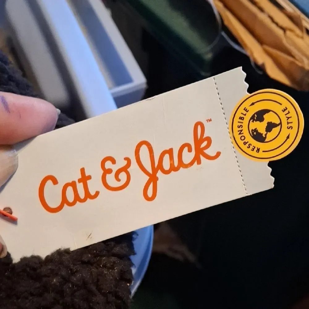 Cat & Jack Fuzzy Charcoal Kids Hat - Lot of 2!  (Hat001-10)